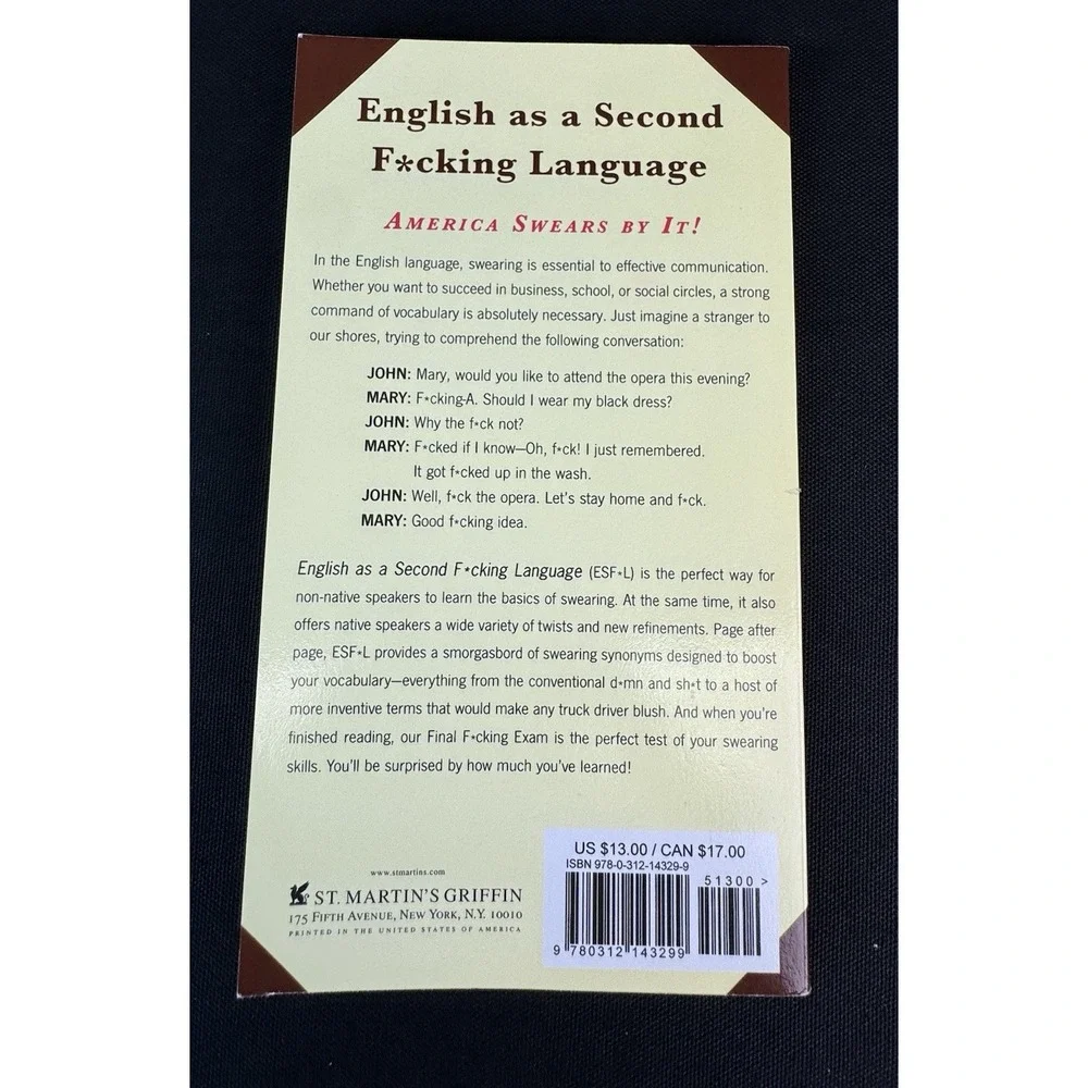 English As A Second F*cking Language By Sterling Johnson Reference Paperback